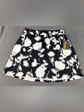 G/FORE G4 Womens Golf Skort Blur Floral Print Medium Onyx Polyester MSRP $155